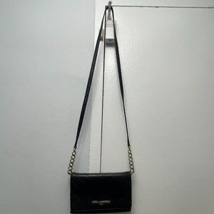 Karl Lagerfeld Paris Crossbody  -  Black w/ Gold Hardware